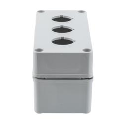 Picture of Pushbutton Enclosure, 3 Hole, 30.5mm, Polyester, Gray